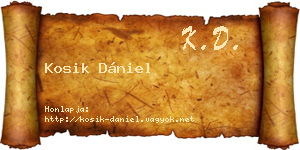 Kosik Dániel névjegykártya